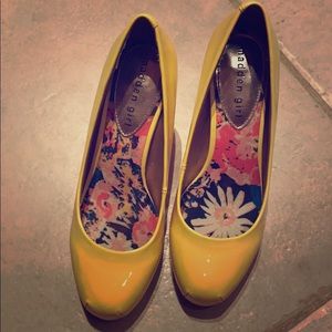 Madden Girl yellow heels